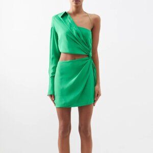 GAUGE81 Arica one-shoulder minidress kelly green Medium